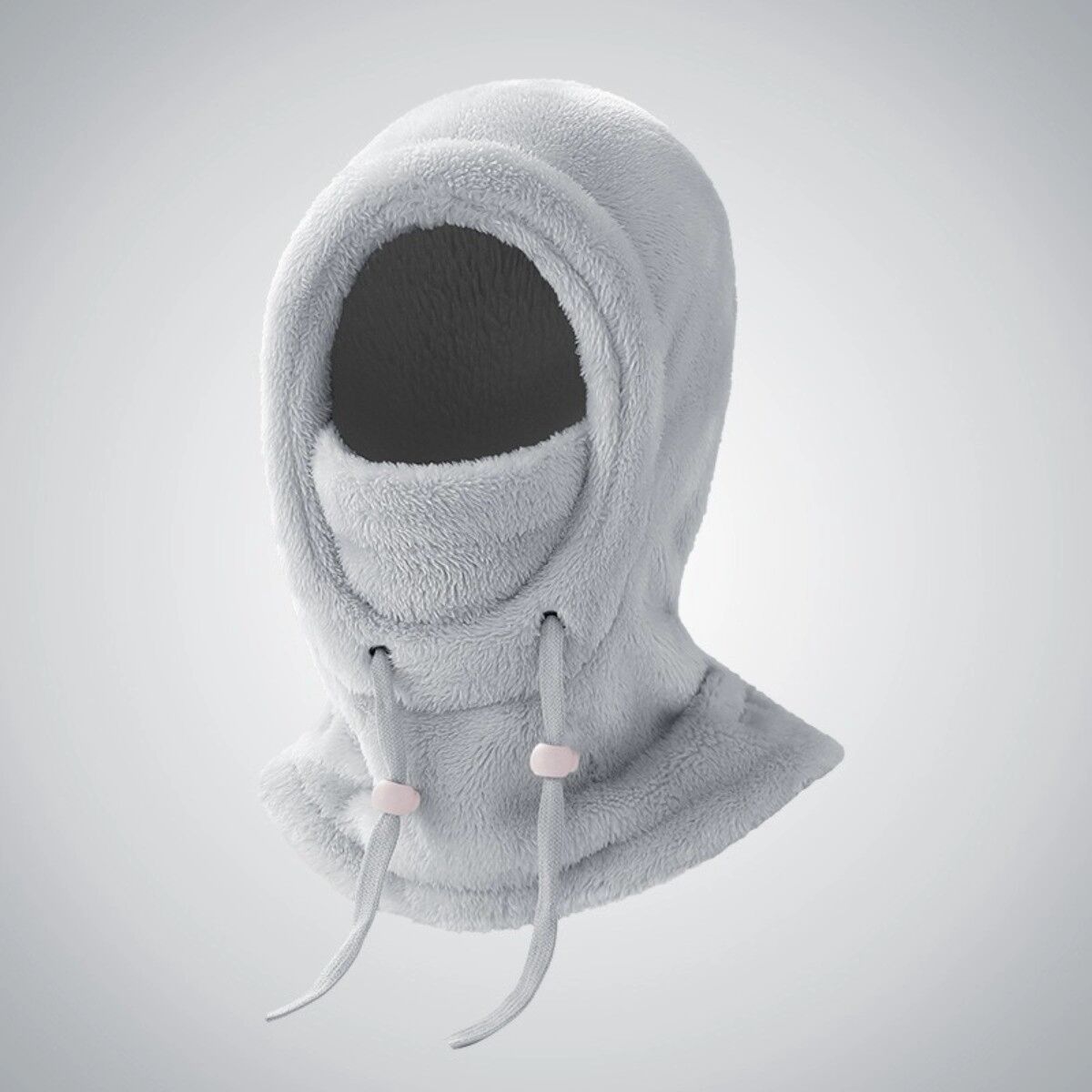 INF Cagoule Épaisse Doublée Polaire - Capuche Coupe-Vent pour Vélo et Extérieur Gris