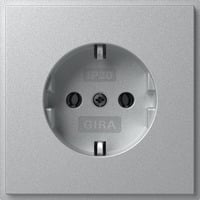 Steckdose Schutzkontakt Typ F 16 Ampere 250 Volt aluminium, Retail