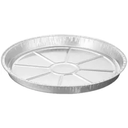 Relaxdays Aluschalen, 25er Set, H x Ø: 3 x 27,5 cm, Backform, Tropfschalen indirektes Grillen, runde Aluformen, silber