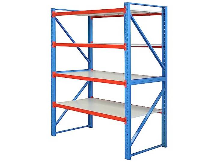 Vesalia Profi Steckregal 204 cm Hoch - 80 cm Tiefe (Hauptregal - Tiefe 80 cm - Breite 100 cm)
