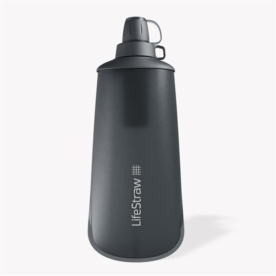 LifeStraw Peak Squeeze Bottle 1L, Dark Mountain Gray