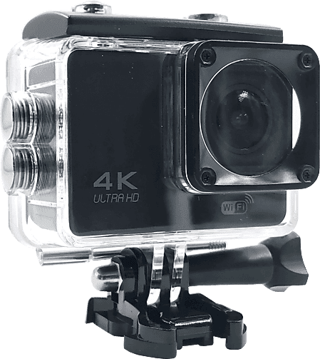Cámara deportiva - SK8 Cam 4K, Vídeo Ultra HD, WiFi, Super angular, Pantalla 2" LCD