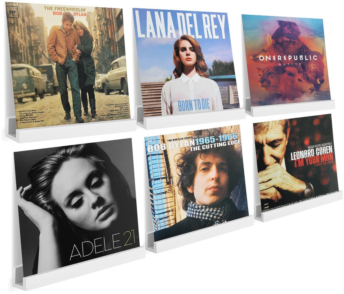 Set van 6 vinyl plankjes voor muurmontage
