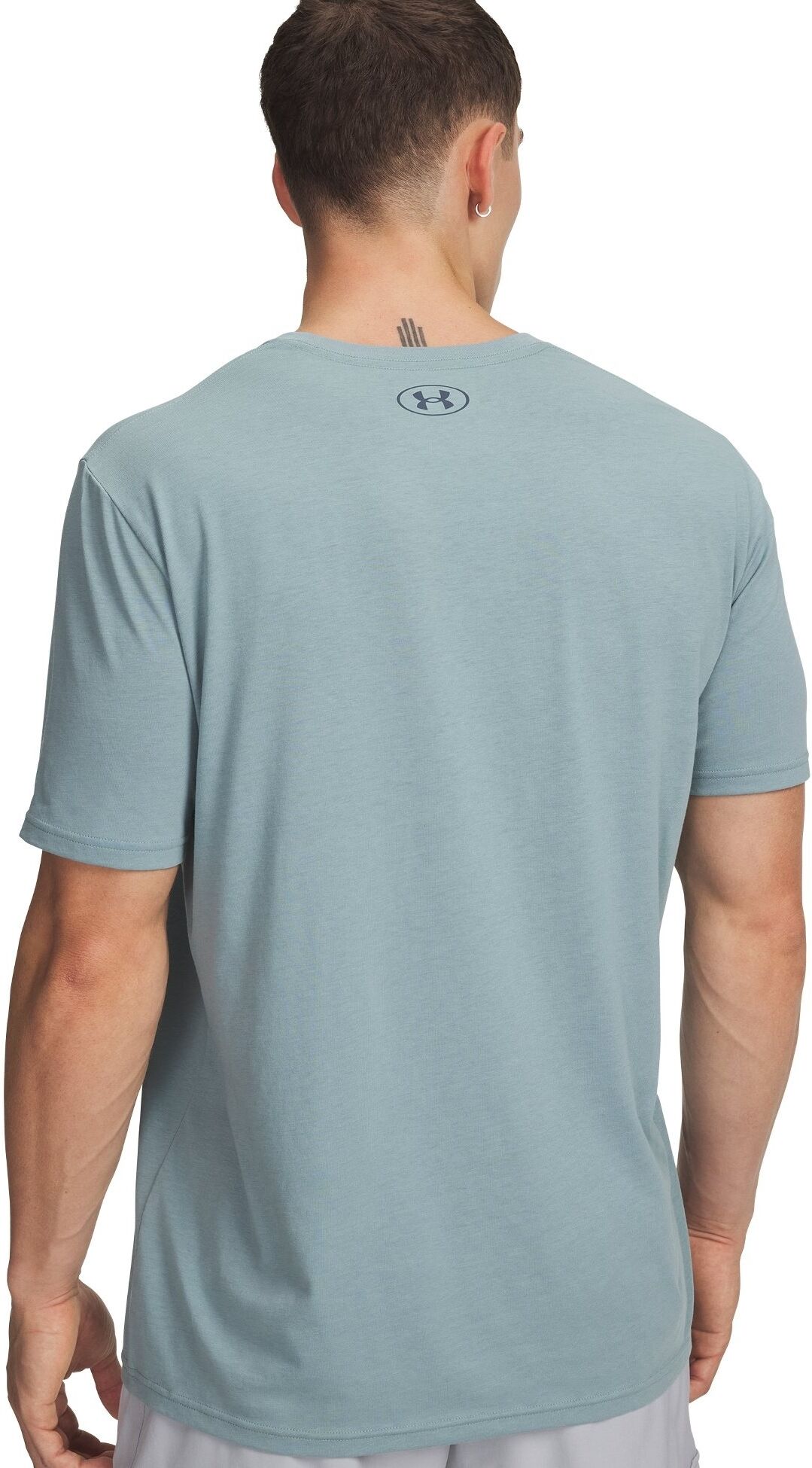 T-Shirt UNDER ARMOUR "UA TEAM ISSUE WORDMARK SS", Herren, Gr. S, blau (serpentine,, jasper blau), Obermaterial: 60% Baumwolle, 40% Polyester, Rundhals, Shirts T-Shirt, leichtes Kurzarmdesign, mit Rundhalsausschnitt serpentine,, jasper blau S