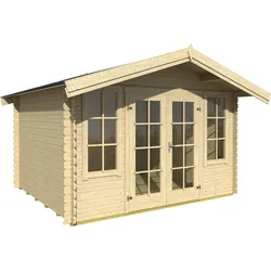 Weka Gartenhaus 284 - 28 mm naturbelassen 330 x 280 cm - 50 % Rabatt auf Dacheindeckung