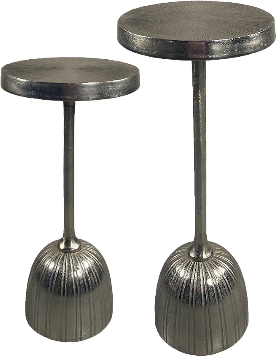Oist Design Vita set van 2 bijzettafels - Aluminium - Champagne