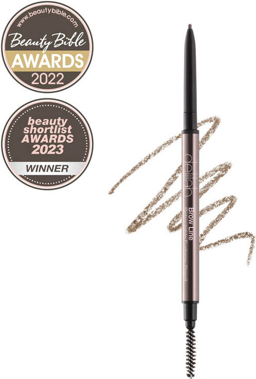 delilah Cosmetics Brow Line Retractable Pencil with Brush - Ash