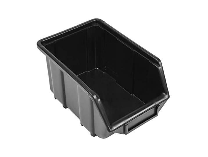botle 50 Stck Sortierboxen Lagerboxen Stapelboxen Werkstatt Stapelkisten Sichtlagerkasten Eco Box Schwarz 24,5x16x12,5cm Sortierkasten