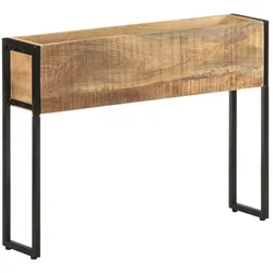 Helloshop26 - Hochbeet für Pflanzen Blumen Terrasse Garten 90 x 20 x 68 cm rohes braunes Mangoholz 02_0037962