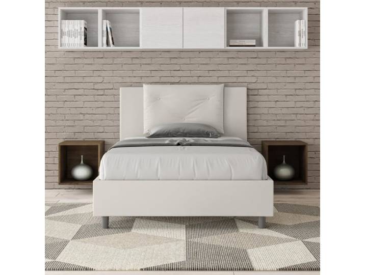 Lit 1 place et demi Appia 120x190 sans sommier blanc