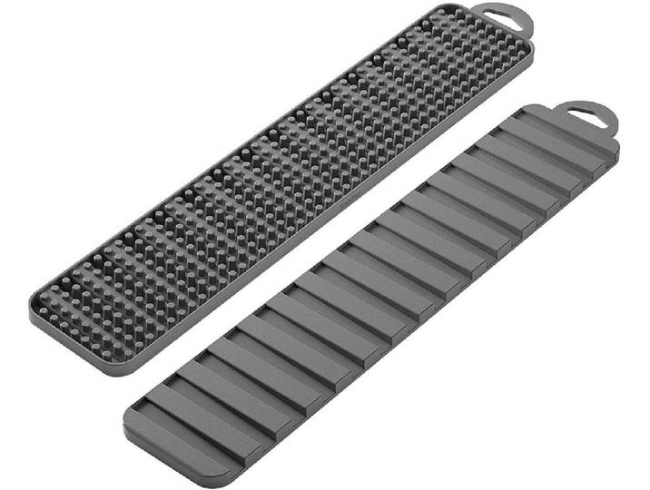 Afdruiprek voor Keukengootsteen Metaltex Gravity slim Grijs PEVA (40 x 8 cm)