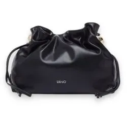 Liu Jo für Damen. AF6096-E1065 Schwarze mittelgroße Schultertasche Riccy (OSFA), Lässig, Polyester