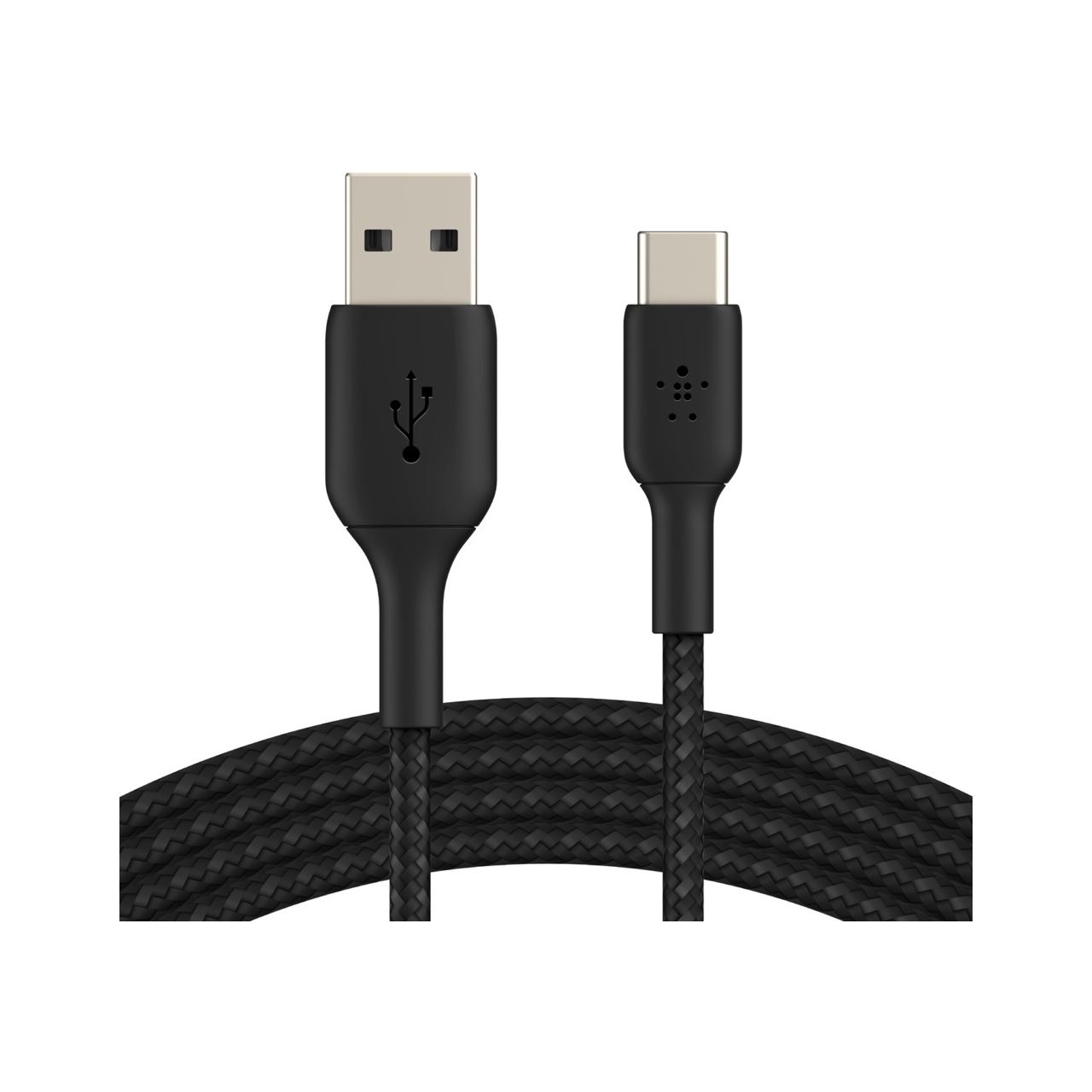 Belkin USB-C/USB-A Kabel ummantelt, 3m, schwarz
