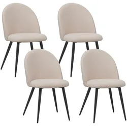 Albatros Esszimmerstühle mit Stoff-Bezug Capo Beige - Stoff Stilvolles Vintage Design, Stoff-Bezug, SGS geprüfter Polsterstuhl - Moderner Küchenstuhl, Stuhl Esszimmer oder Esstisch Stuhl