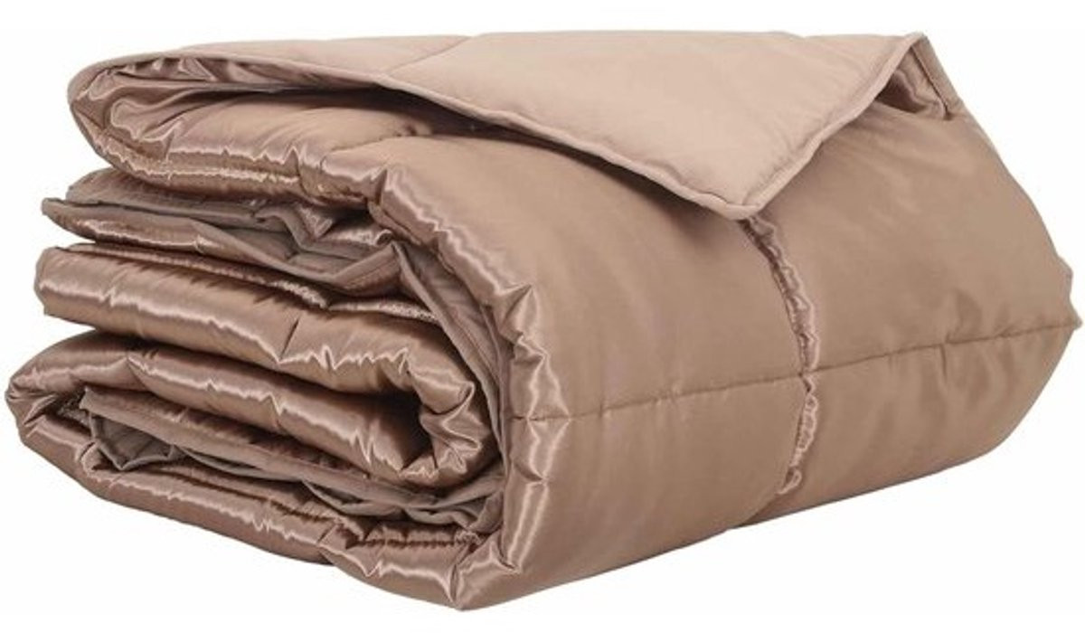 Lichtgewicht antiallergisch zomerdekbed van microfibre in goud, 200 x 135 cm