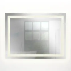 AcquaVapore Badspiegel, Badezimmer Spiegel, Leuchtspiegel mit Spiegelheizung 70x50cm LSP03 MIT Spiegelheizung