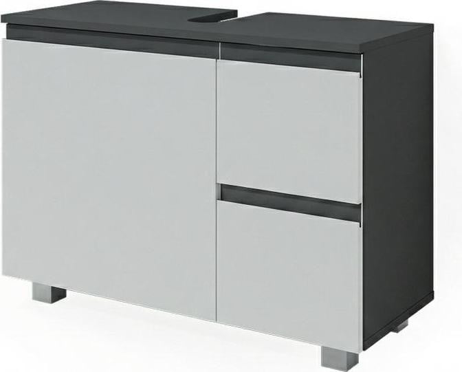 Vicco J-Shape Wastafelonderkast Antraciet/wit, Model 40120