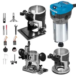 VEVOR Holzfräse Oberfräse 710 W, Kompakter Holzfräse mit 3 Basen, 10000-30000 U/min Kantenfräse, 1/4" & 3/8" Multifunktionsfräse mit Neigungsbasis Tauchbasis, Laminiergerät für Holzverarbeitung