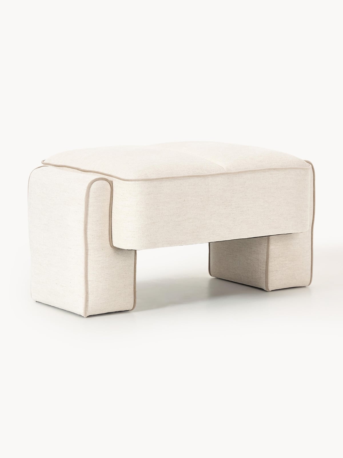 Westwing Collection Gestoffeerde poef Bobi
