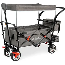 Pinolino Klappbollerwagen AddPlus mit Bremse, grau meliert
