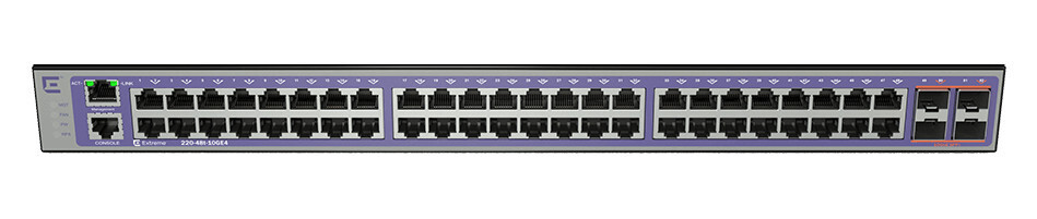 Extreme Networks 220-48T-10GE4 Managed L2/L3 Gigabit Ethernet Switch, 1U Rackmount