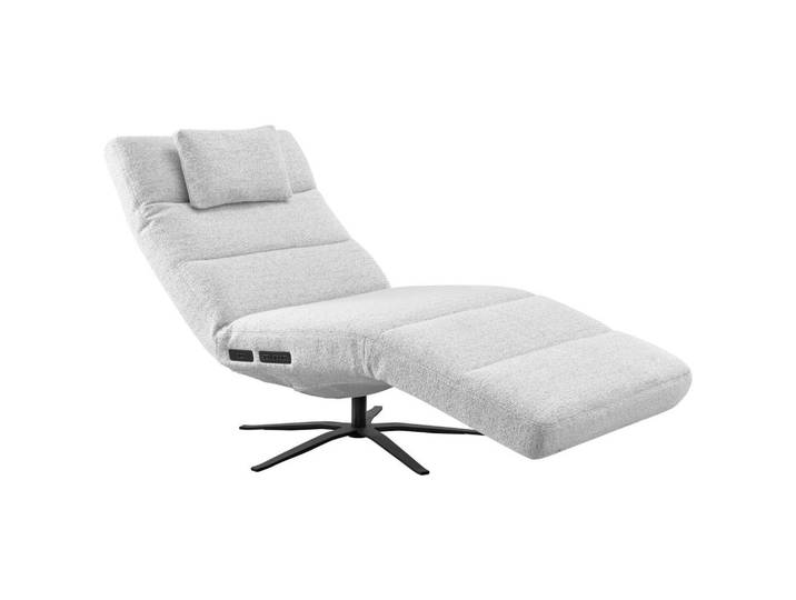Pure Home Comfort Relaxliege, Hellgrau, Metall, 82x53-115x156-206 cm, motorische Relaxfunktion, Wohnzimmer, Sessel, Relaxliegen