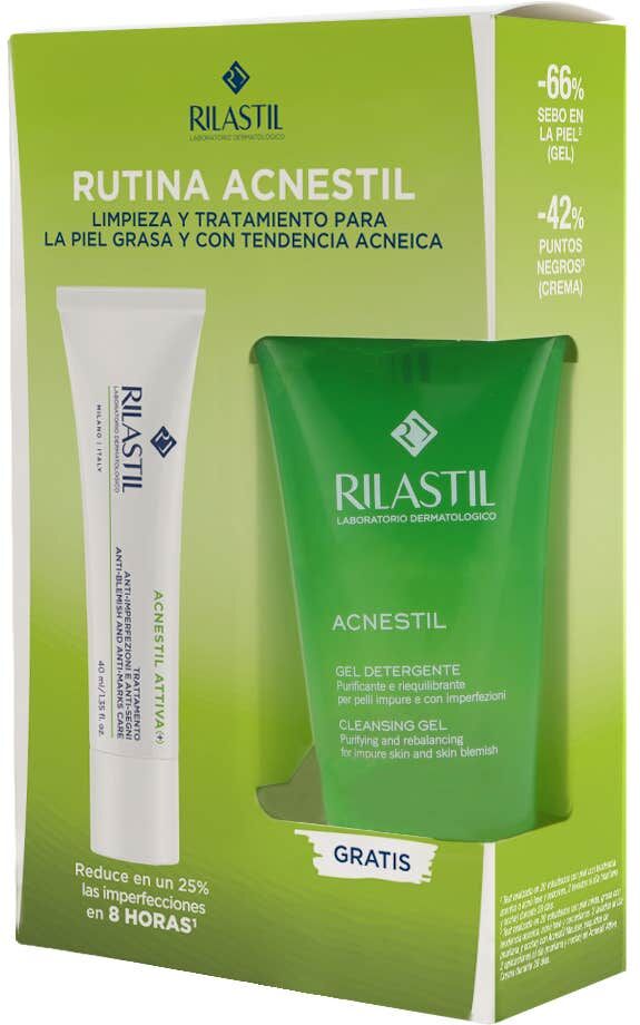 Rilastil Pack Acnestil Crema Attiva 40ml + Gel Limpiador 50ml