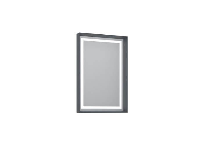 Miroir Décoratif En Bois \ craft 60 X 90 V2\ - 60 X 10 X 90 Cm - Matte Anthracite