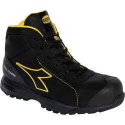 Diadora Utility Glove MDS MSTR Mid S3S, Sicherheitsschuhe Unisex - Schwarz/Gelb - 38 EU