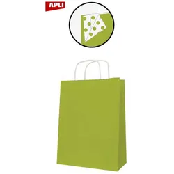Agipa, Verpackungsmaterial, Papiertragetasche - aus Kraftpapier, mittel, lindgrn (1 Stk.)