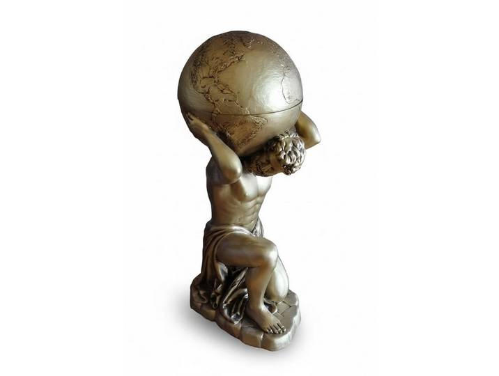 JVmoebel Skulptur Klassischer Globus als Minibar aus Holz mit Weinregal (1 St), Made in Europa