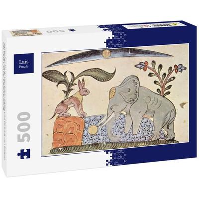 Lais Puzzle Syrischer Maler von 1354 - Kalîla und Dimma von Bidpai, Der Hase und der Elefantenkönig 500 Teile