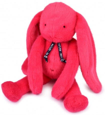 Peluche Méloé : Lapin Fuchsia peps 37cm - Maïlou Tradition