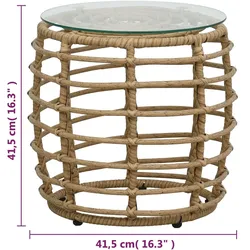 vidaXL 3-tlg. Bistro-Set Poly Rattan Eiche : Ausführung - Model 2, Farbe - Braun