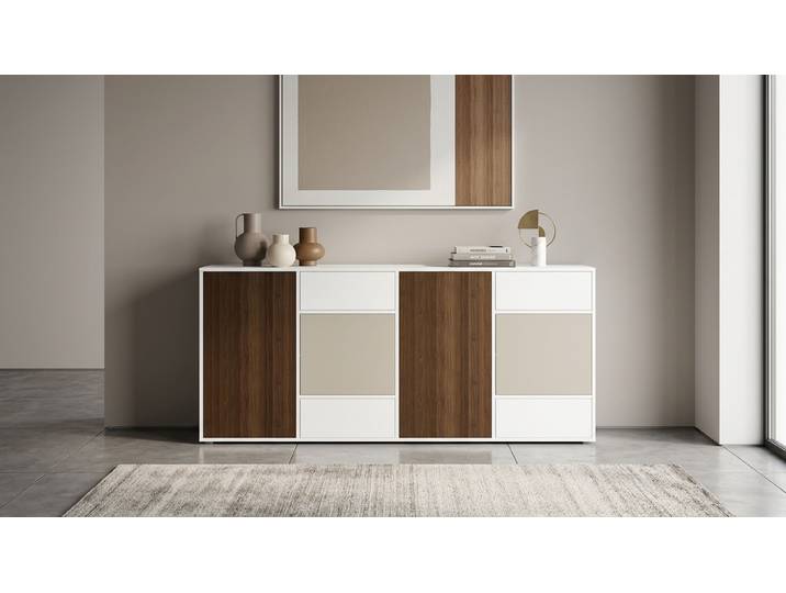 Modernes Sideboard nach Maß – gratis Magazin MDF Lackiert Signal­weiß RAL&nbsp;9003