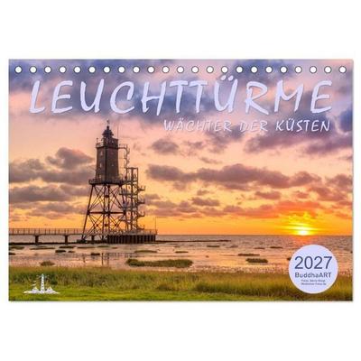 Leuchttürme - Wächter der Küsten (Tischkalender 2027 DIN A5 quer), CALVENDO Monatskalender