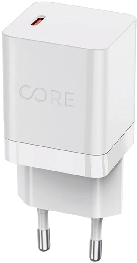 Forever Core 20W Vægoplader m. USB-C - Power Delivery - Hvid