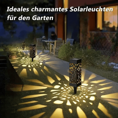 Inspire Essentials SolarLumen Hollow Out Garden Stake Lights 6 Pack Decorative Waterproof Outdoor Landscape Lighting SolarLumen Hollow Out Garden Stake Lights 6 Pack Decorative Waterproof Outdoor Landscape Lighting
