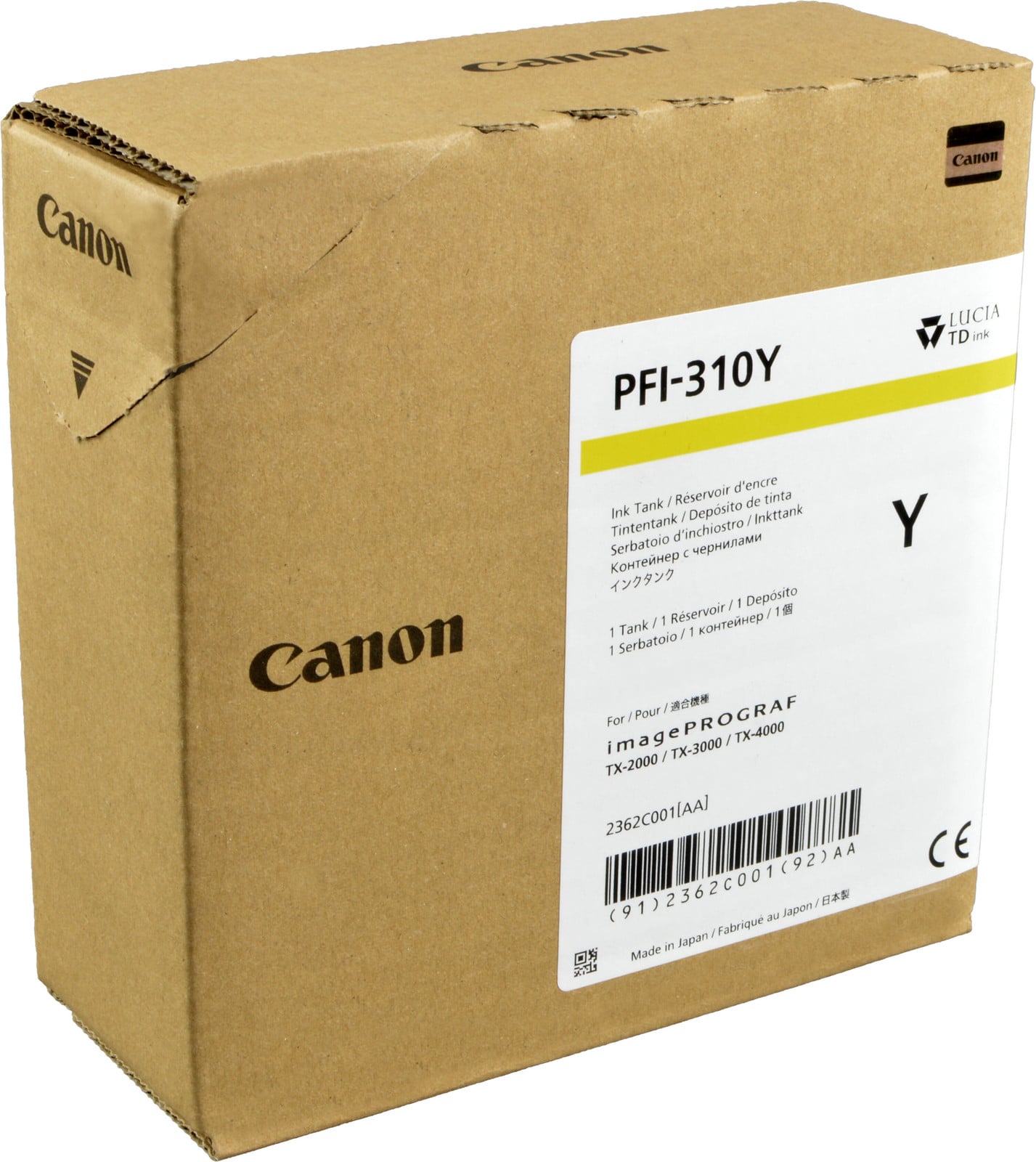 Canon Inkjetpatroon PFI-310Y Geel