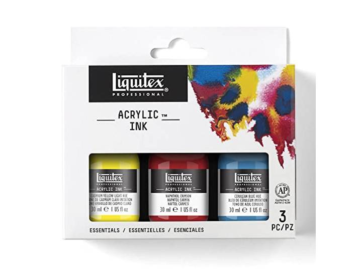 Liquitex Professionele acrylinkt, set van 3 x 30 essentiële kleuren