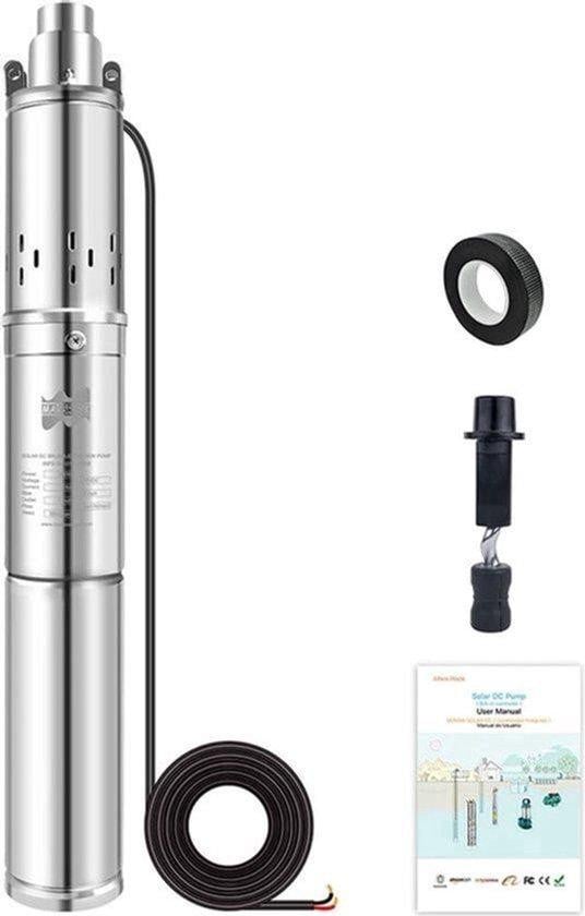 Selius Solar DC Dompelpomp 750W - Roestvrij Staal - Zilver - Voor Tuin en Waterbeheer