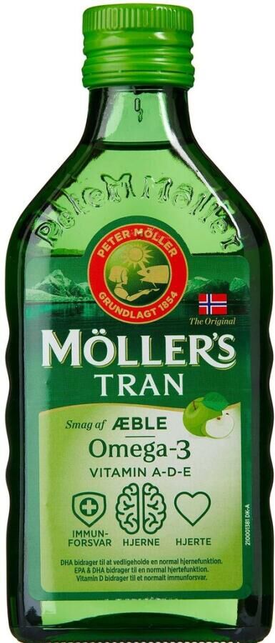 Möller's Møllers tran æble Kosttilskud 250 ml