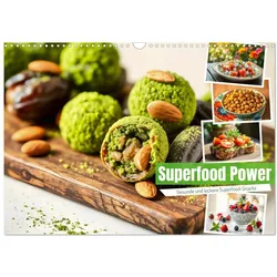 Calvendo, Kalender, Superfood Power - Gesunde und leckere Superfood-Snacks (Wandkalender 2026 DIN A3 quer), CALVEND (A3)