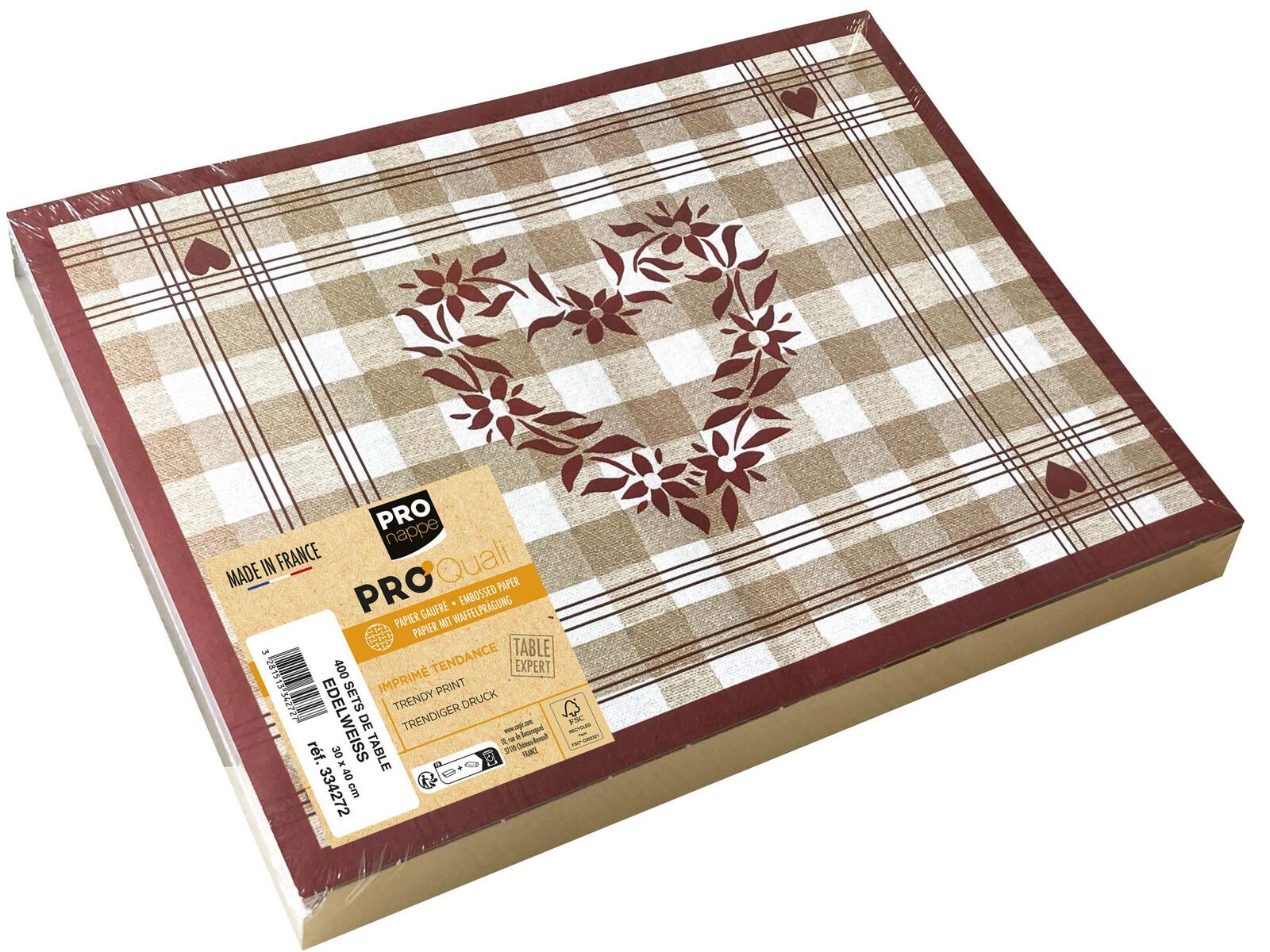 PROnappe Platzsets Edelweiß 30 x 40 cm mehrfarbig 334272I