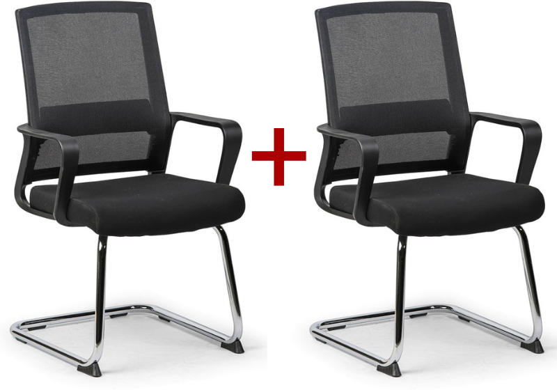B2B Partner Konferenzstuhl LOW 1+1 GRATIS, schwarz