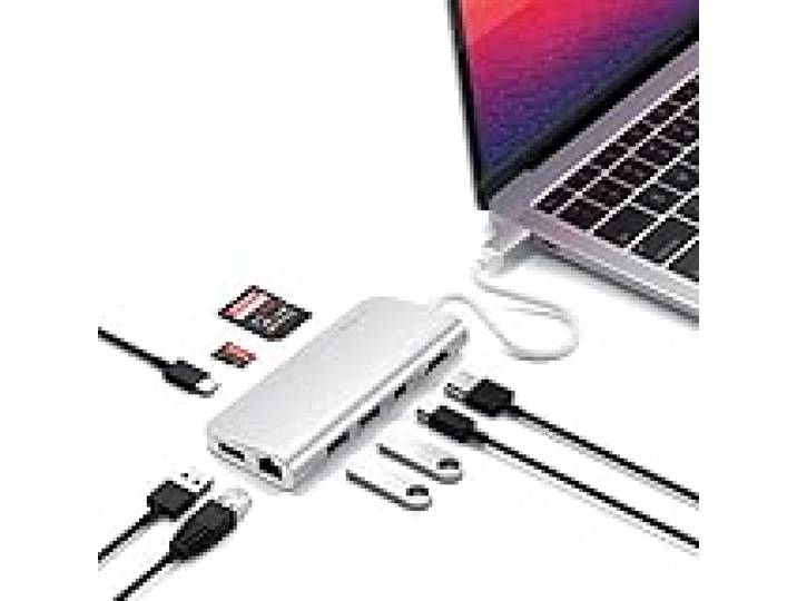 SATECHI Adaptateur Multimédia USB C 4K, Mini DisplayPort 60W, Argent