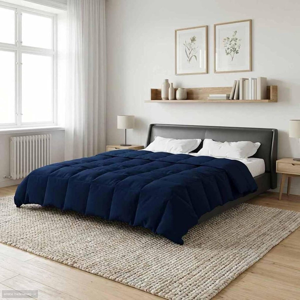 Donkerblauw All-season Microvezel Dekbed 220 x 260 cm