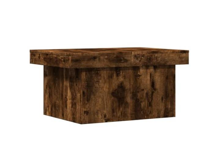 LASWWQMRF Couchtisch Räuchereiche 80x55x40 cm Beistelltisch Holzwerkstoff Stilvoller Wohnzimmer Kaffeetisch mit schiebbarer Platte und verstecktem Stauraum für eine aufgeräumte Ablage.