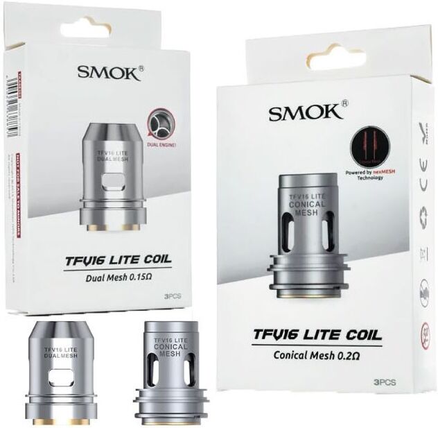 Smok Tfv16 Lite Resistenze Di  Per Atomizzatore Tfv16 Lite Head Coil Da 0.2 E 0.15 Ohm - 3 Pezzi