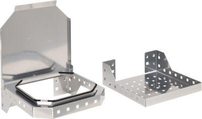 Schäfer Shop Genius Abfallsammler für FS Putzmittelschränke, Stahlblech weißaluminium RAL 9006, B 910 x T 490 x H 80 mm